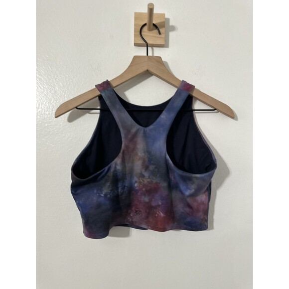 Athleta Women’s Conscious Crop Tank Sports Bra Supernova Tie Dye Med Activewear - Picture 4 of 4